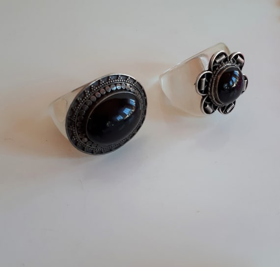 Unique Statement vintage chunky sterling silver b… - image 10