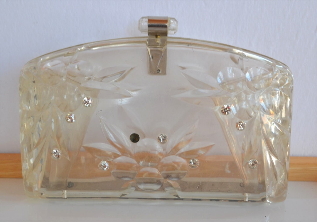 Mini Evening Bag With Rhinestone Embellishment Decoration, Acrylic Transparent  Clutch Bag | SHEIN USA