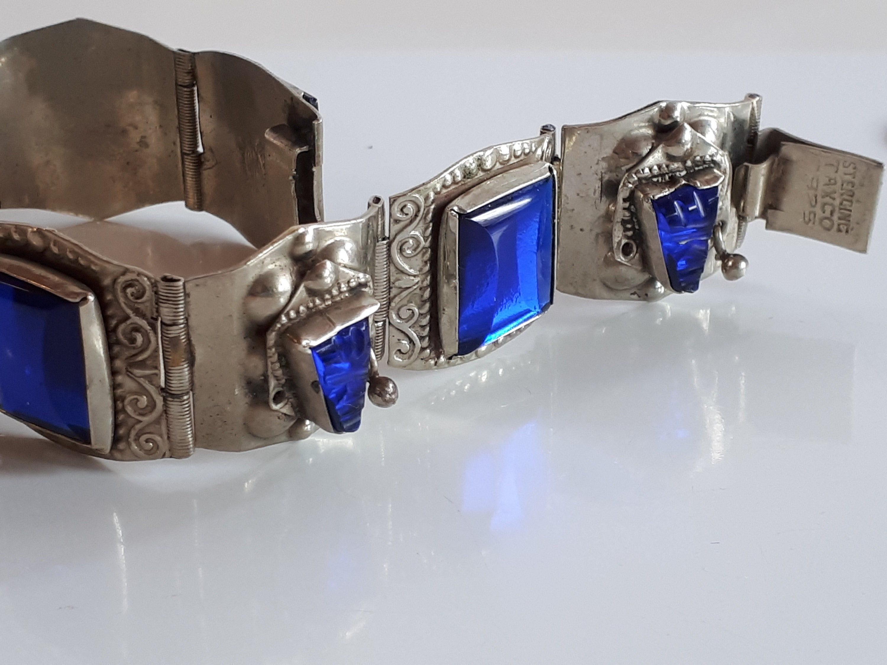 vintage mexico taxco ボーンカフ ブレスレット 925 Vintage Taxco Mexico Modernist Wrist Bone Sterling Silver