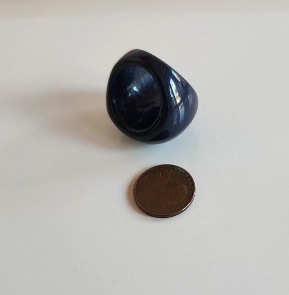 STATEMENT vintage massive chunky midnight blue lu… - image 5