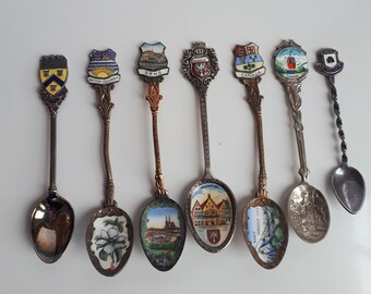 Vintage Unkn Manufacturer - Cuillères à soupe coréennes en acier inoxydable - Motif MONOGRAMME - Lot de 5 ou 8 - France