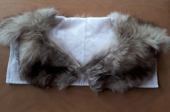Vintage genuine polar fox fur collar for wear or … - image 3