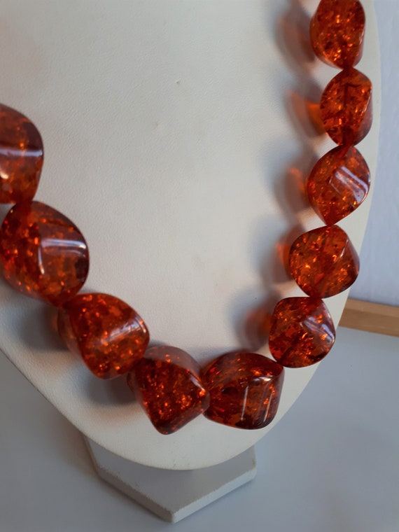 STATEMENT massive molded transparent cognac orang… - image 1