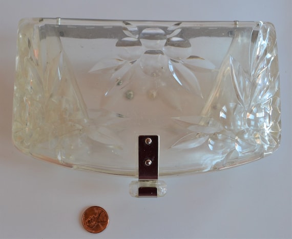 RARE Vintage 50's clear plastic lucite clutch pur… - image 4