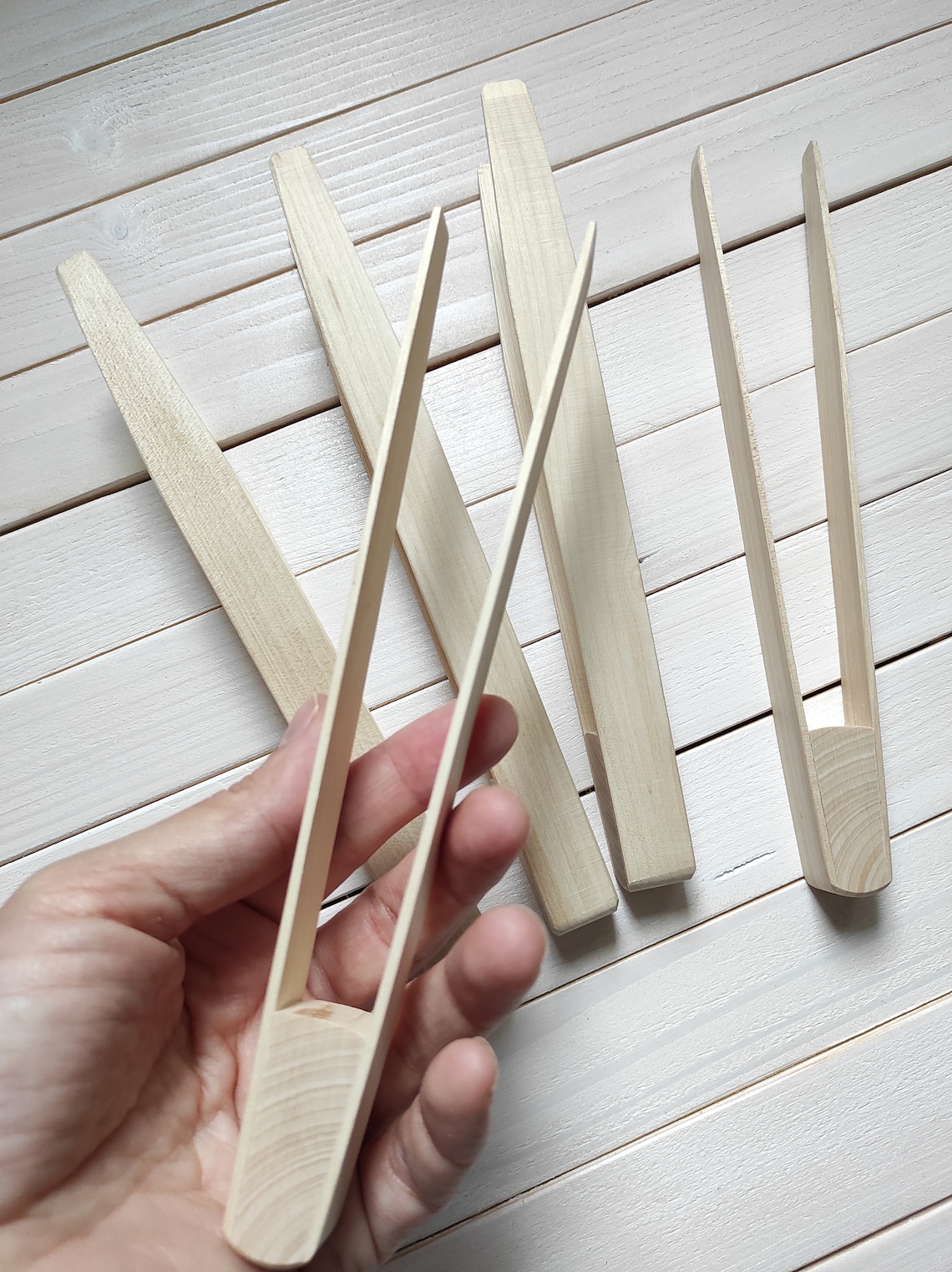 5 Pcs Wooden Tweezer/montessori Toy Etsy