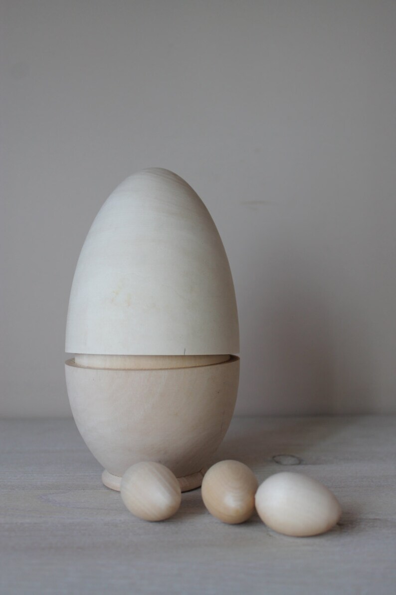 6.3 Hollow Wooden Eggs 10 small eggs Etsy