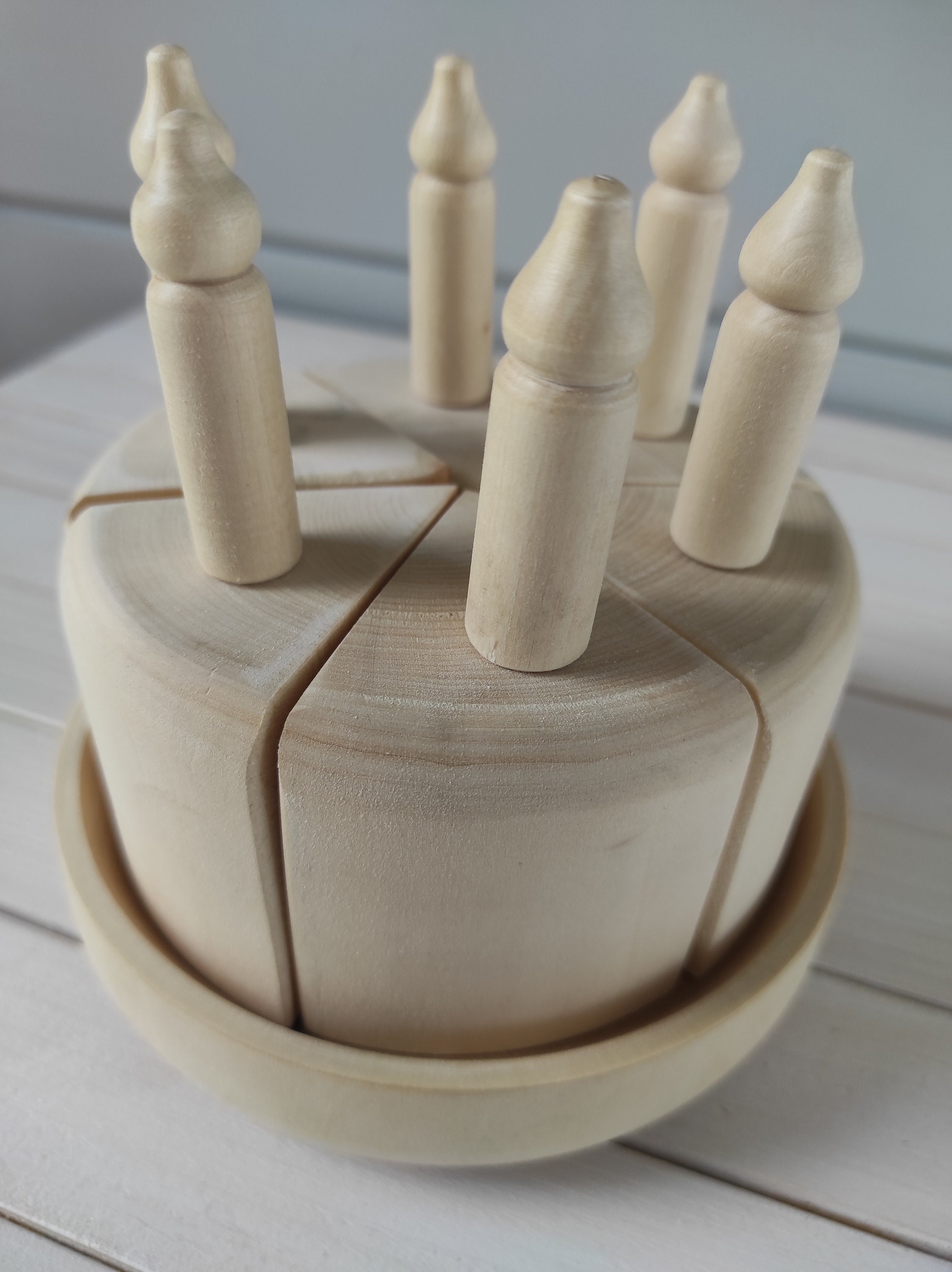Wooden Cake Toy Etsy