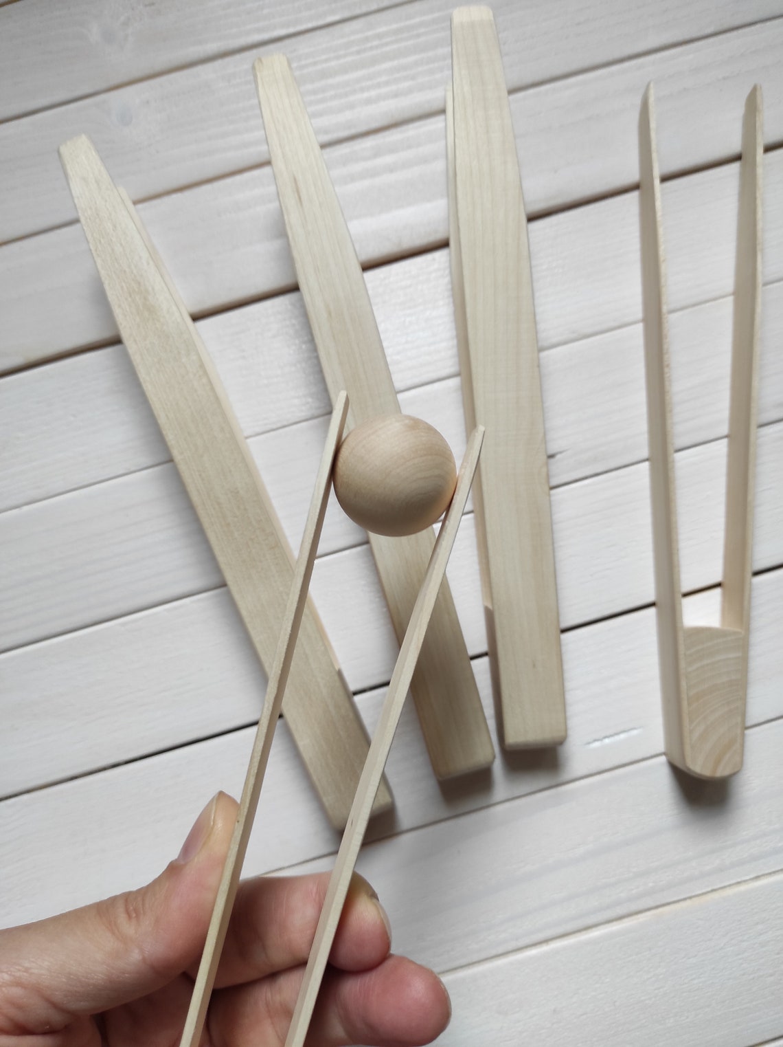 5 pcs Wooden tweezer/Montessori toy Etsy