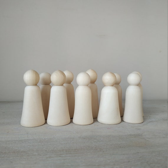 unfinished peg dolls