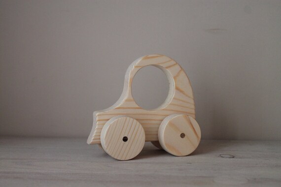wooden baby car