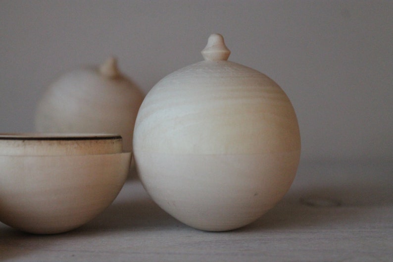 2.3 6 cm Hollow wooden ball / Christmas balls Etsy