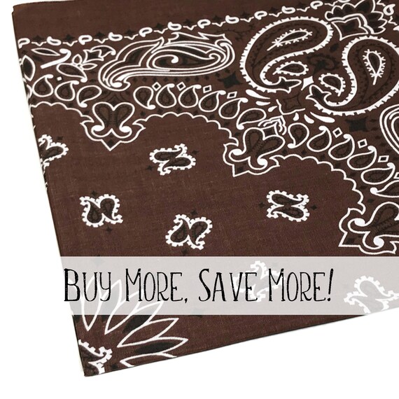 22 Brown Bandana Hav A Hank Bandanna Paisley Hankie Etsy