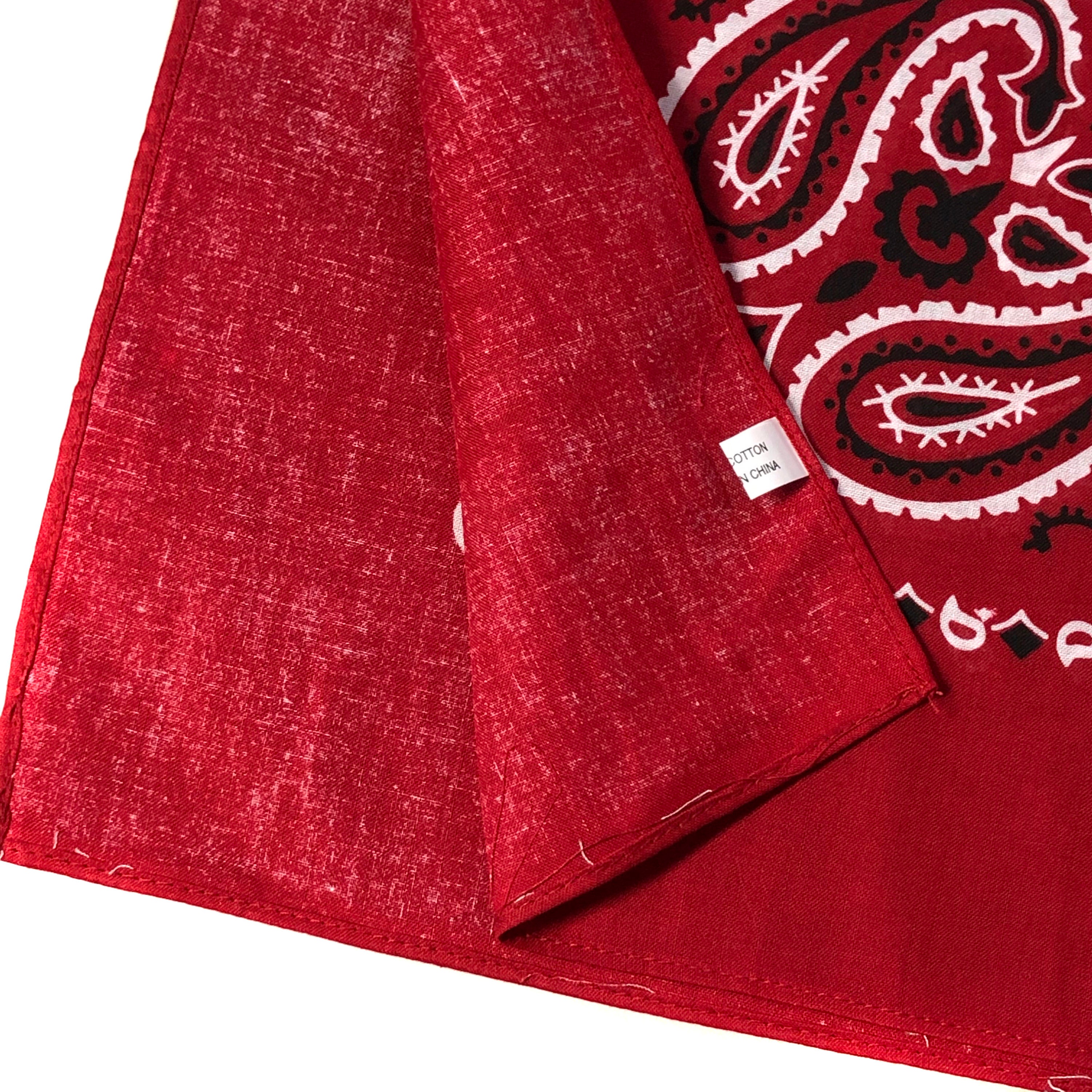 35x35 Giant Red Paisley Bandana – XXL Super Size, 100% Cotton, Unisex By HAV-A-HANK
