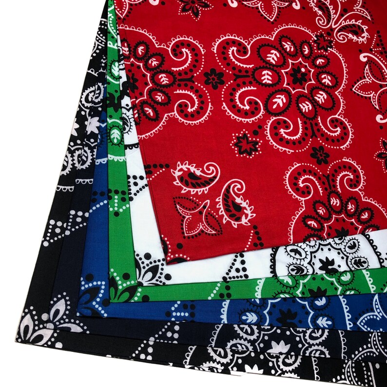 27 Texas Paisley Bandana Set Extra Large Bandanna Etsy