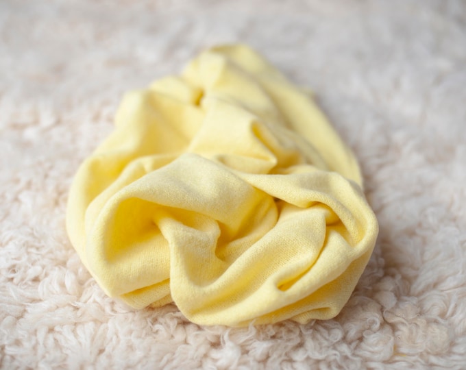 Sunshine Yellow Staple Stretch Knit Sweater Wrap Newborn Photography Photo Prop