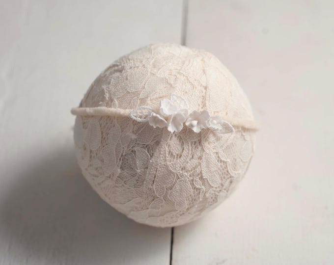 Ivory Off White Headband For Baby and Newborn Photography Photo Prop