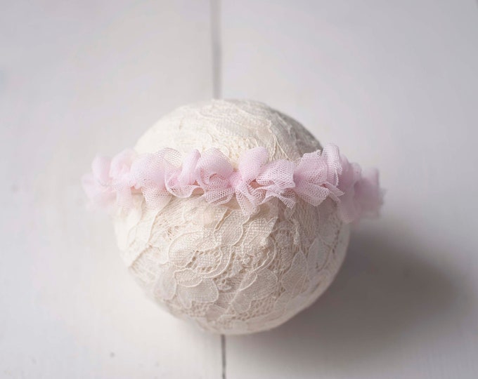 Soft Pink Bow Newborn Photography Tieback For Newborn Photography
