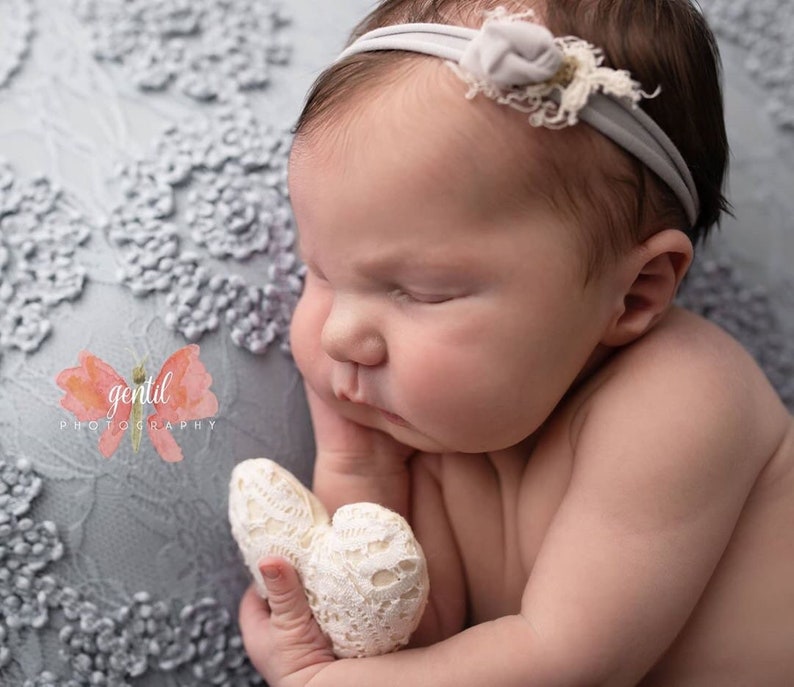 Bean Bag Fabric backdrop Posing Fabric Newborn Backdrop Beanbag Fabric Ice Blue Floral Lace Neutral Texture Newborn Posing Fabric