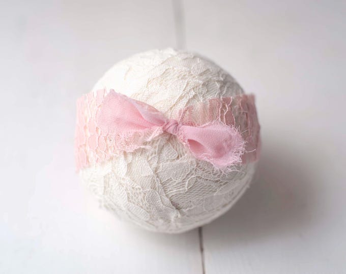 Pink Lace Tieback For Newborn Photography Photo Prop
