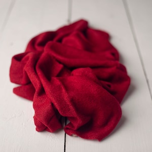 Red Staple Stretch Knit Sweater Wrap Photography Photo Prop For Newborn Photography