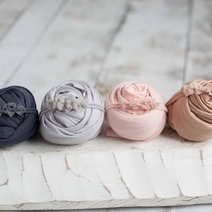 Newborn Tieback Wrap Set, Newborn Stretch Knit Wrap, Jersey Wrap, Newborn Wrap, Newborn Photo Prop, Newborn Photography, Newborn Tieback