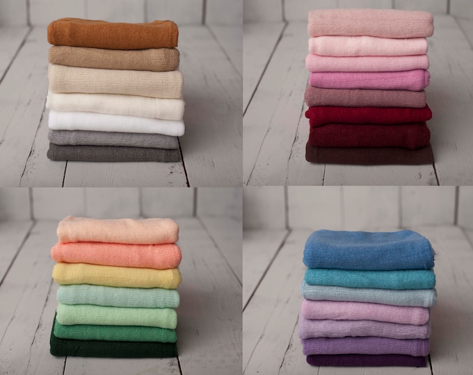 BEST SELLER Soft Stretch Staple Knit Wrap for Newborn Studio Photographers Photo Prop, Available in Many Colors, Canadian Made