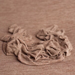 CINNAMON- Variegated Cinnamon Brown Stretch Newborn Photography Beanbag Cover Fabric Photo Prop, Newborn Beanbag Fabric