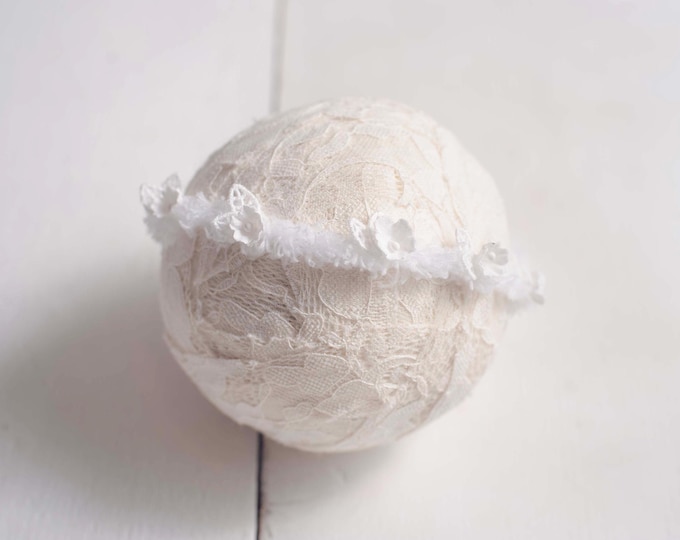 Ivory Off White Headband For Baby and Newborn Photography Photo Prop