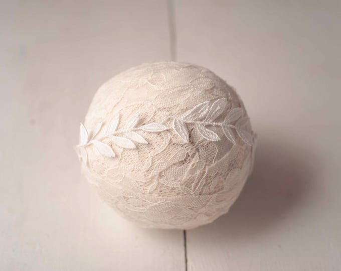 White Lace Leaves Headband For Newborn Photography Photo Prop