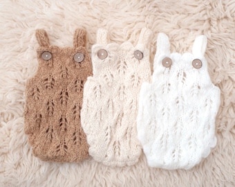 Soft Lace Knit Baby Sleeper for Newborn Photos