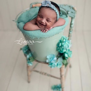 Mint Fringe Layer or Wrap for Newborn Photography Photo Prop