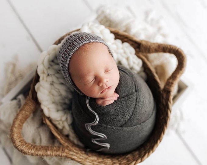 Dark Gray Stretch Sweater Wrap Photography Photo Prop, Dark Grey Sweater Wrap, Newborn Wrap, Newborn Wrap, Dark Gray Newborn Prop