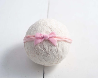 Pink Bow Tieback for Newborn Photography Photo Prop, Canada Prop Seller