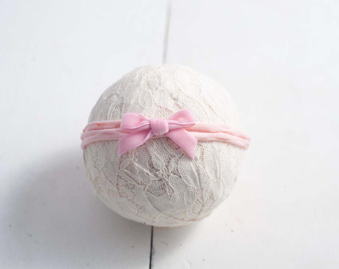 Pink Bow Tieback for Newborn Photography Photo Prop, Canada Prop Seller