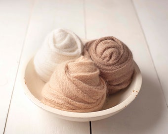 Ivory, Tan, Camel Neutral Angora Sweater Knit Wrap Photography Photo Prop, Canadian Prop Seller