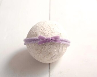Lilac Purple Bow Tieback for Newborn Photography Photo Prop, Canada Prop Seller