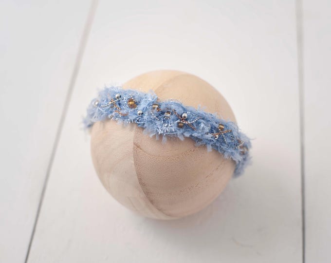 Blue Fairy Tulle Headband For Newborn Photography Photo Prop