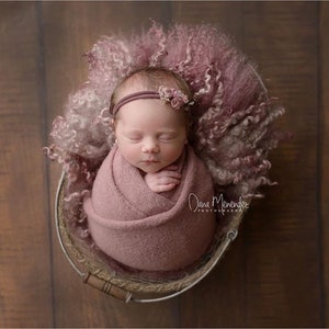 Mauve Pink Stretch Sweater Wrap Photography Photo Prop, Crepe Pink Stretch Sweater Wrap, Newborn Wrap, Newborn Wrap, Newborn Photo Prop