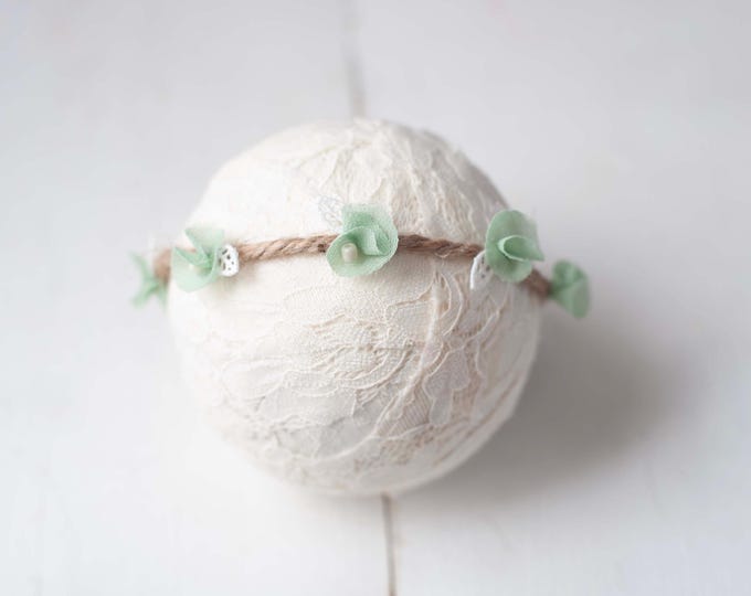 Sage Newborn Headband For Newborn Photography Photo Prop