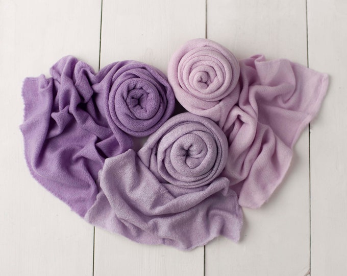 Lavender, Lilac, and Thistle Purple Soft Stretch Sweater Knit Wrap Photography Photo Prop for Newborn Photography Photo Prop