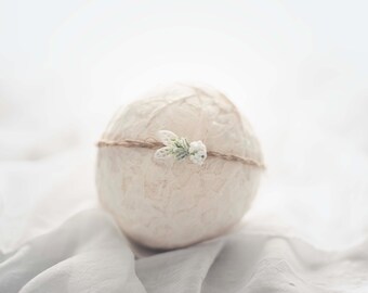 Winter Festive Holiday Newborn Headband Photo Prop