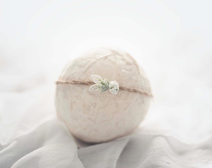 Winter Festive Holiday Newborn Headband Photo Prop