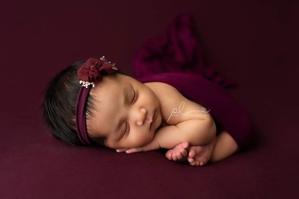 burgundy newborn outfit