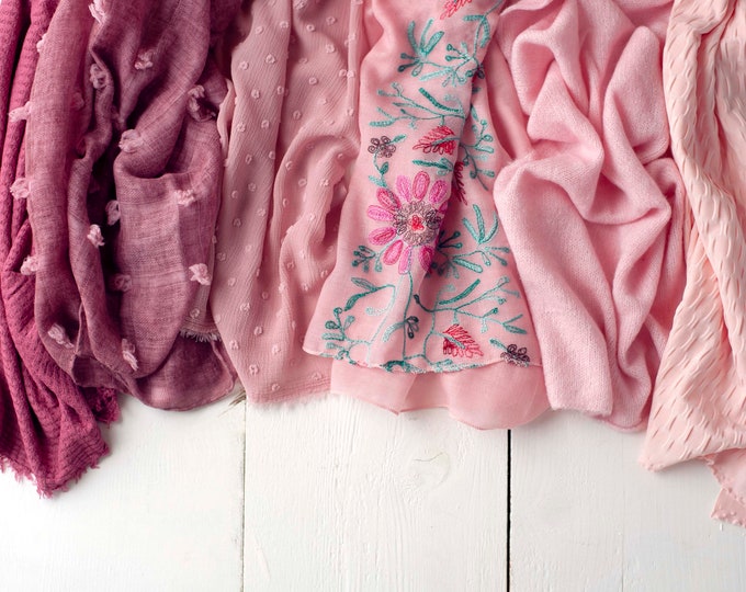 Pink Newborn Wraps and Layers For Newborn Photography Photo Props