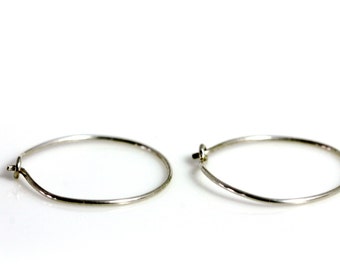 Sterling Silver Earring Findings | Jewelry Supplies | (4) Sterling Silver Hoop Earrings | DIY | Beadvamp | Handmade Jewelry Components