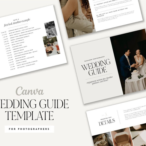 Canva Wedding Guide Template | Wedding Photographer