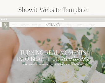Modèle de site Web Showit | Photographe de mariage | Kayla Joy