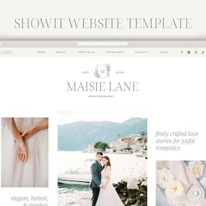 Wedding Photographer Website Template | Maisie Lane Showit Site