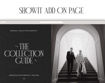 Modèle de guide de collecte | Photographe de mariage Showit Website | Prix