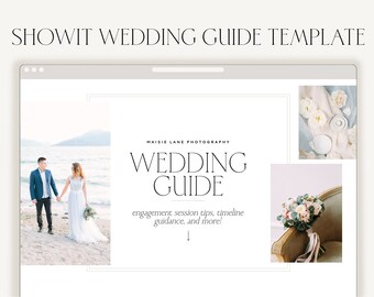Modèle de site Web de guide de mariage | Photographe Showit Site